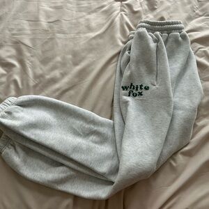 White fox sweatpants